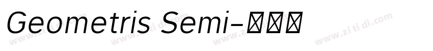 Geometris Semi字体转换